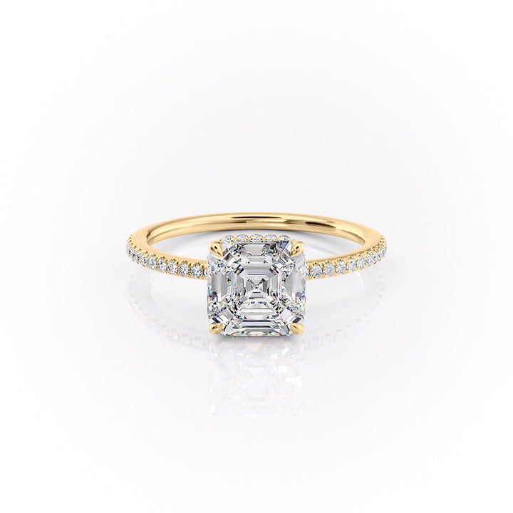 The Pave Margot Set With A 2 Carat Asscher Lab Diamond