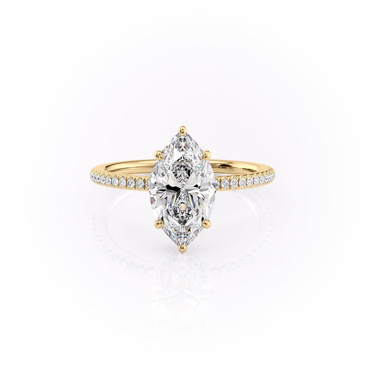 The Pave Margot Set With A 2 Carat Marquise Lab Diamond