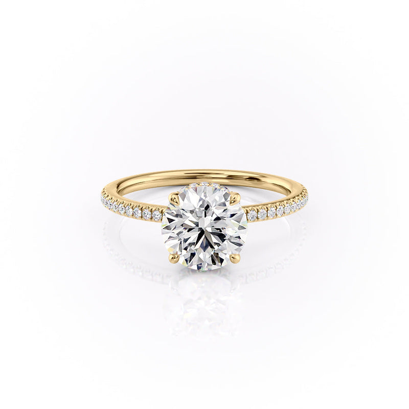 The Pave Margot Set With A 2 Carat Round Lab Diamond