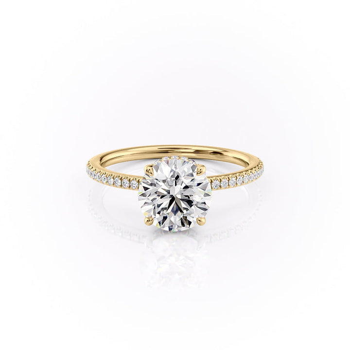The Pave Margot Set With A 2 Carat Round Lab Diamond
