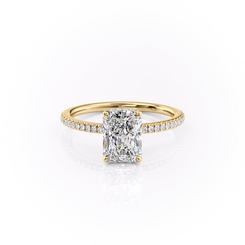 The Pave Margot Set With A 2 Carat Radiant Lab Diamond