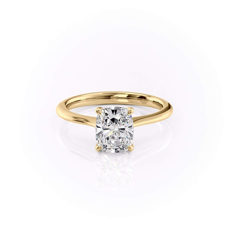 The Katelyn Set With A 2 Carat Elongated Cushion Lab Diamond
