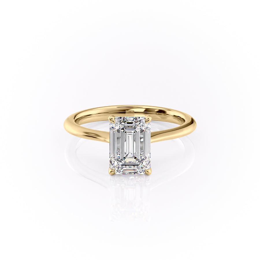 The Katelyn Set With A 2 Carat Emerald Lab Diamond
