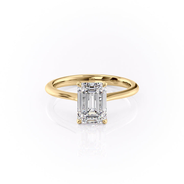 The Katelyn Set With A 2 Carat Emerald Lab Diamond