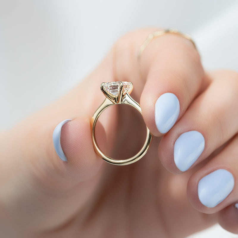 The Katelyn Set With A 2 Carat Emerald Lab Diamond