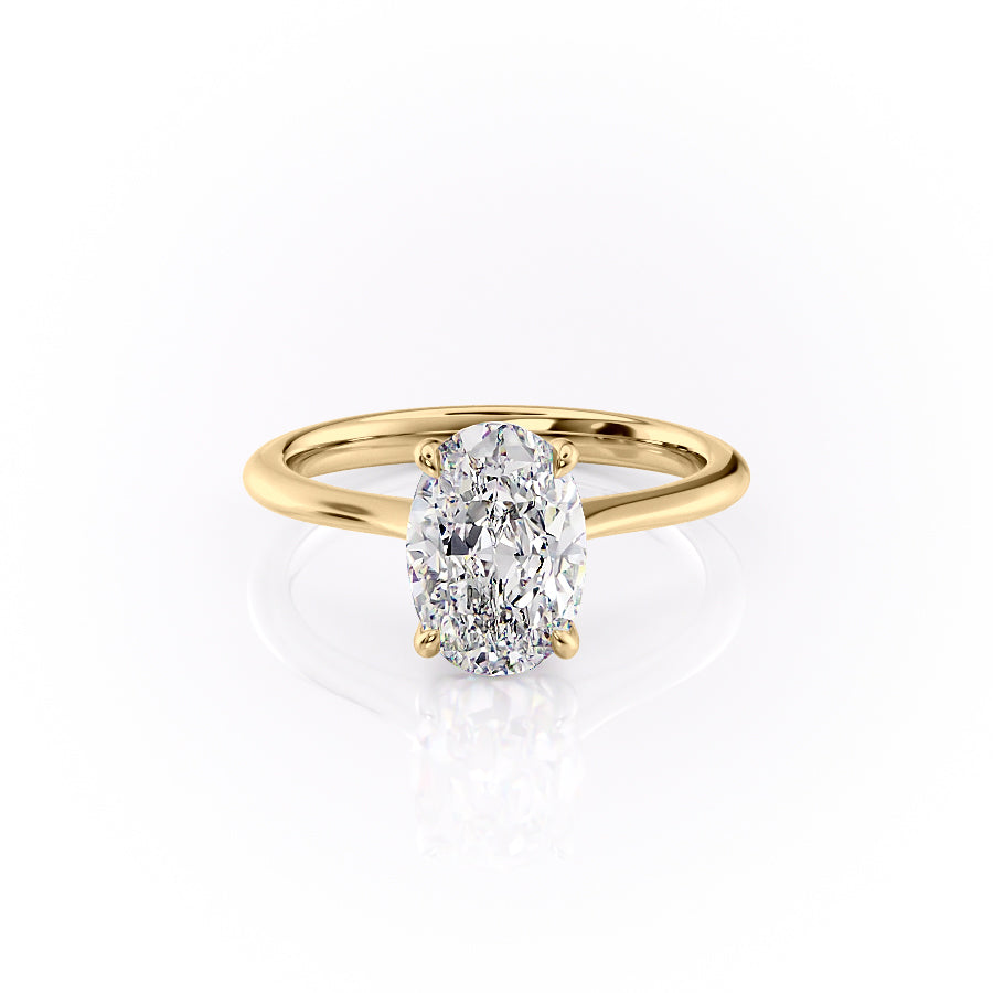 The Katelyn Set With A 2 Carat Oval Lab Diamond