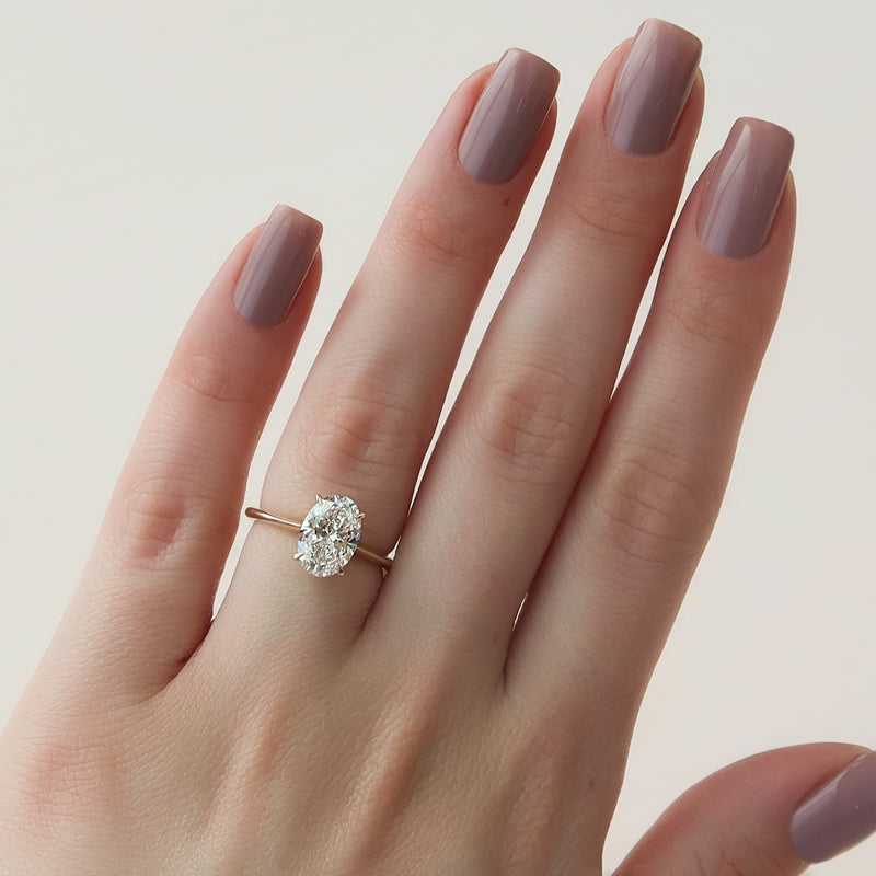 The Katelyn Set With A 2 Carat Oval Lab Diamond