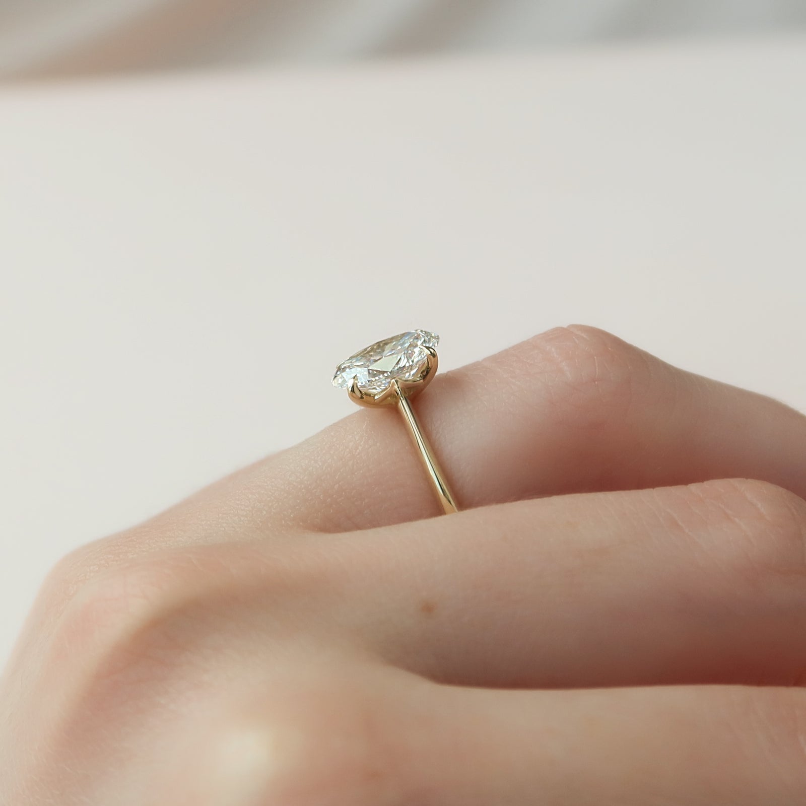 The Katelyn Set With A 2 Carat Oval Lab Diamond