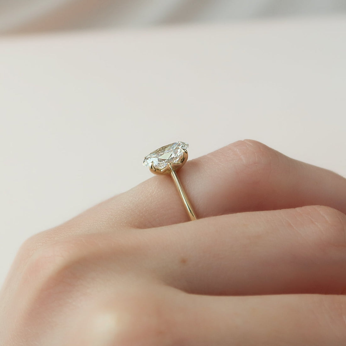 The Katelyn Set With A 2 Carat Oval Lab Diamond