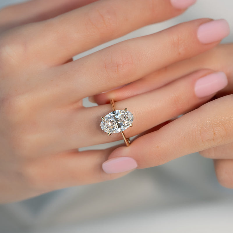 The Katelyn Set With A 2 Carat Oval Lab Diamond