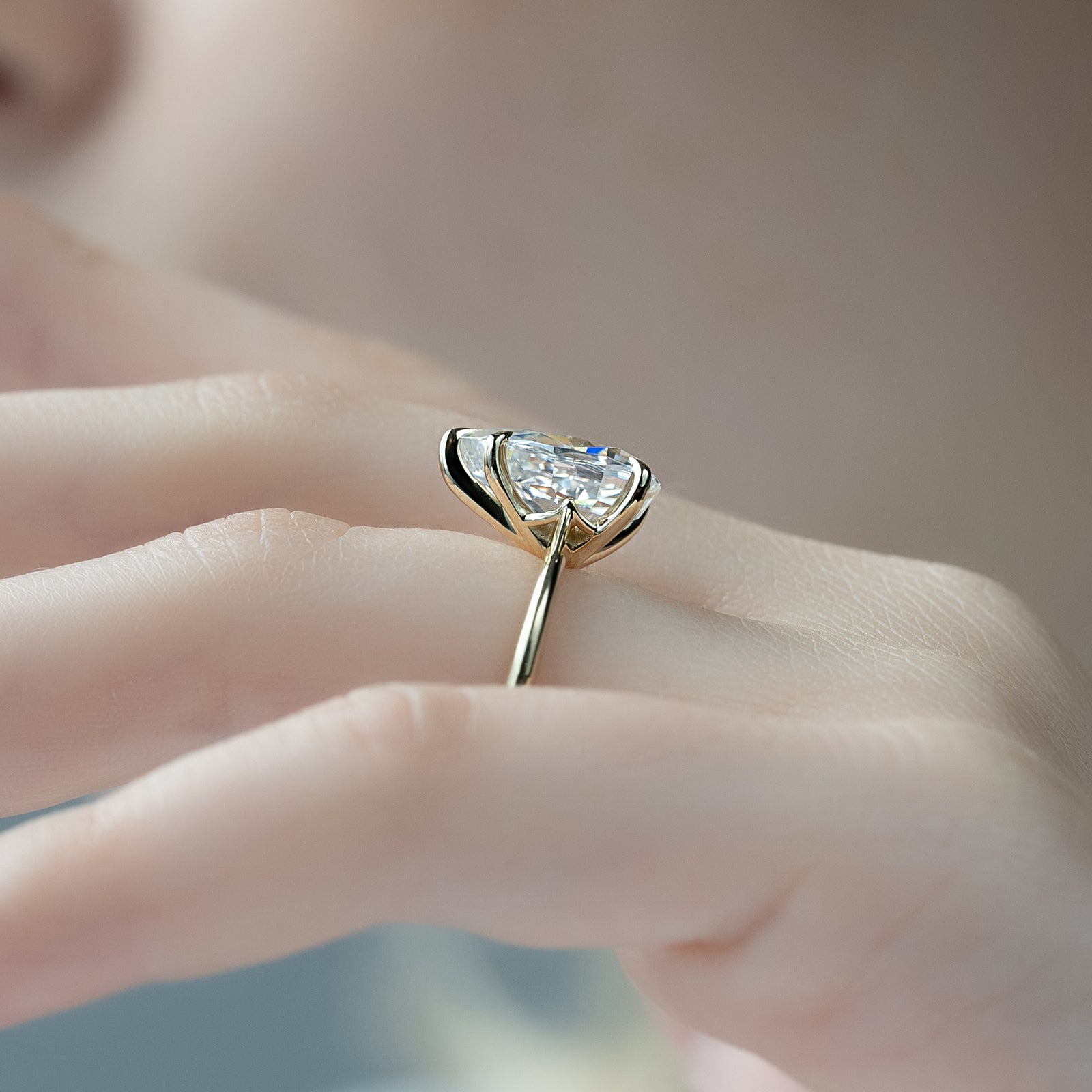 The Katelyn Set With A 2 Carat Pear Lab Diamond