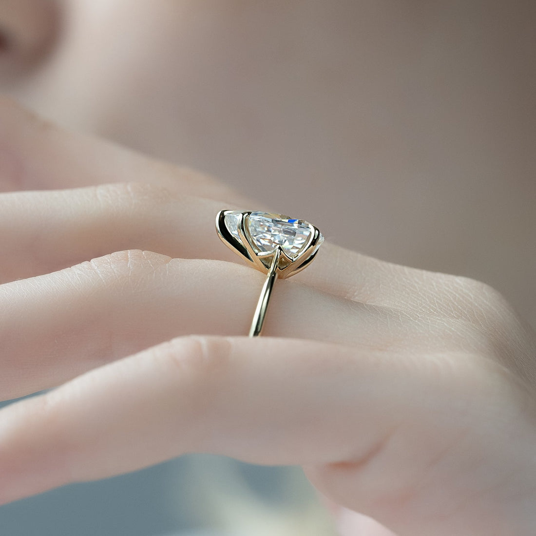 The Katelyn Set With A 2 Carat Pear Lab Diamond
