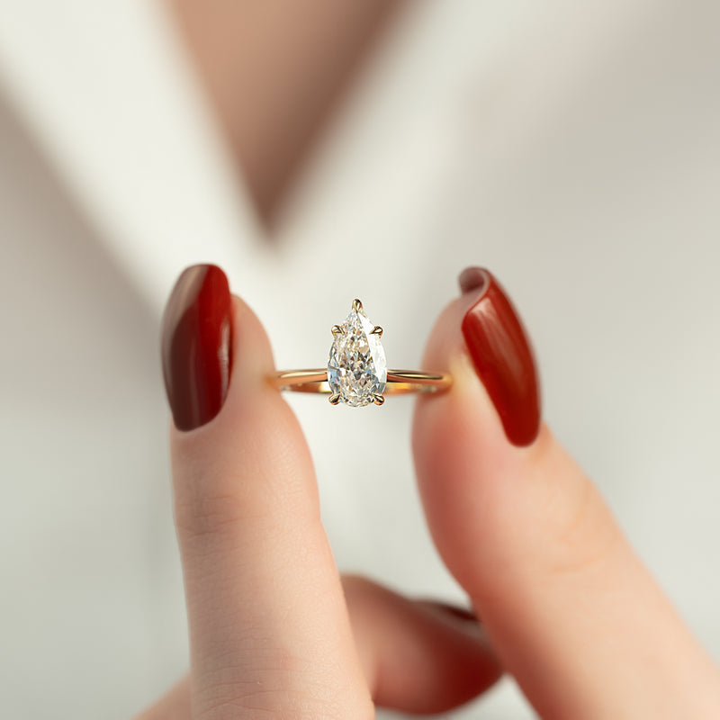 The Katelyn Set With A 2 Carat Pear Lab Diamond