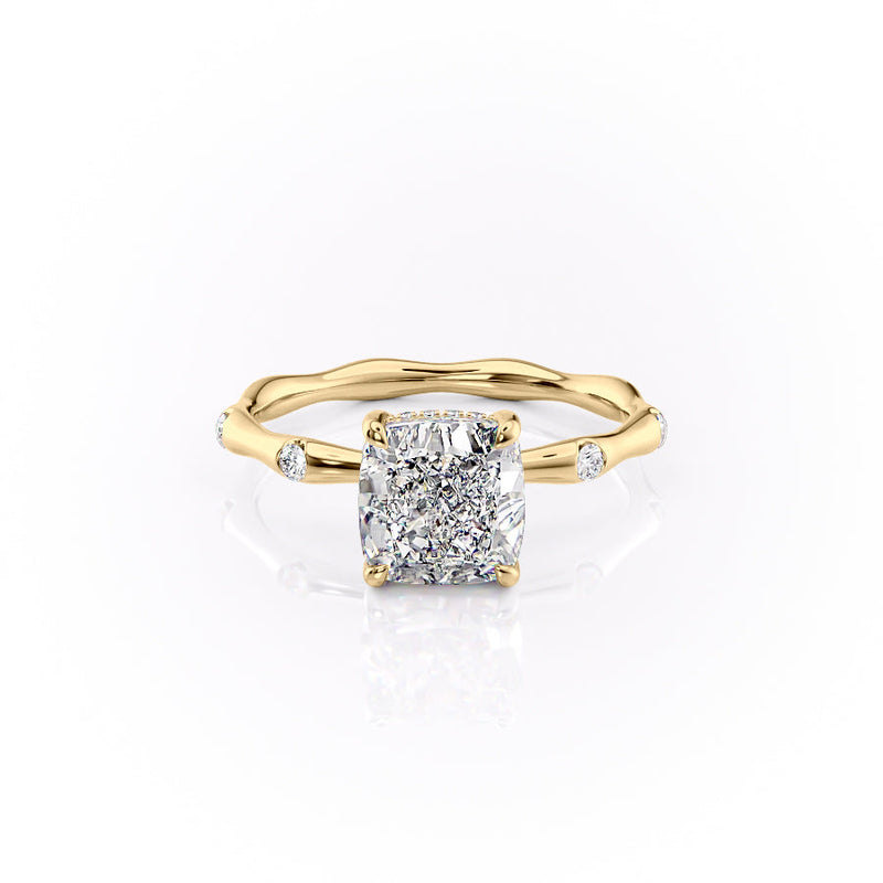 The Samantha Set With A 2 Carat Cushion Lab Diamond