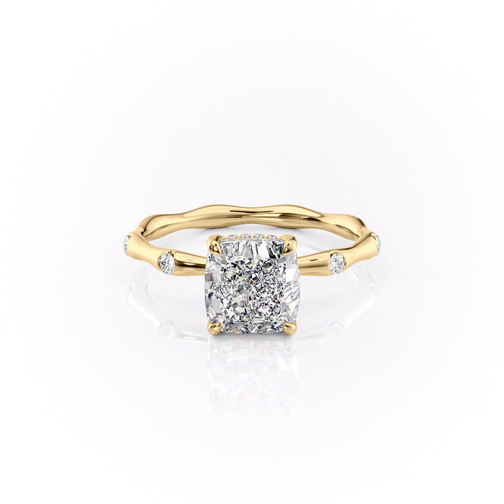 The Samantha Set With A 2 Carat Cushion Lab Diamond