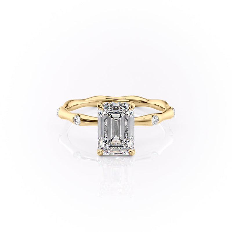 The Samantha Set With A 2 Carat Emerald Lab Diamond