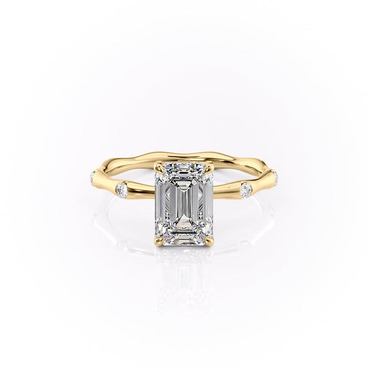 The Samantha Set With A 2 Carat Emerald Lab Diamond
