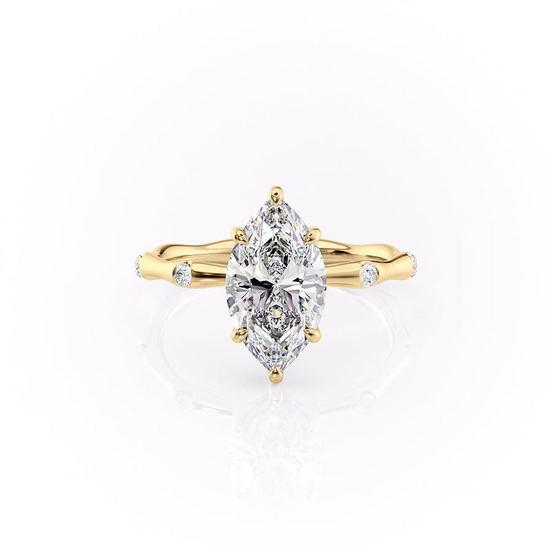 The Samantha Set With A 2 Carat Marquise Lab Diamond