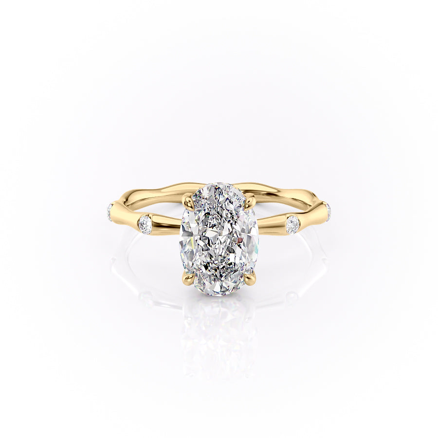 The Samantha Set With A 2 Carat Oval Lab Diamond