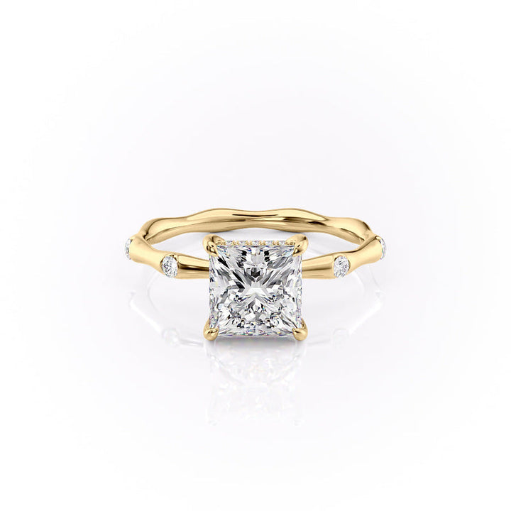 The Samantha Set With A 2 Carat Princess Lab Diamond