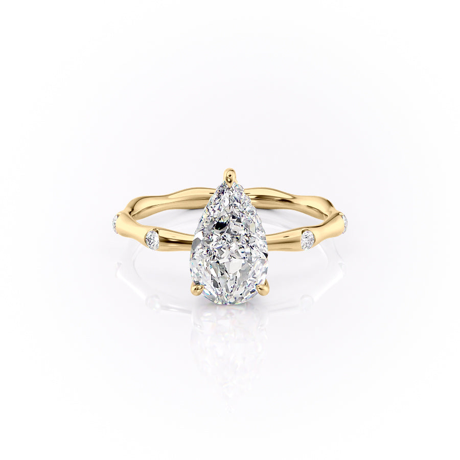 The Samantha Set With A 2 Carat Pear Lab Diamond