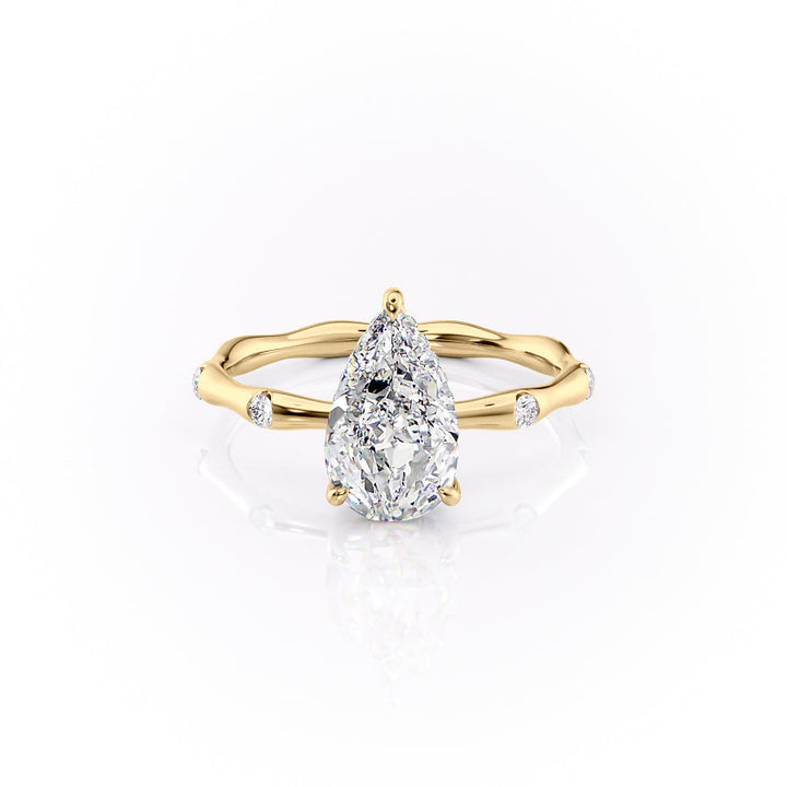 The Samantha Set With A 2 Carat Pear Lab Diamond