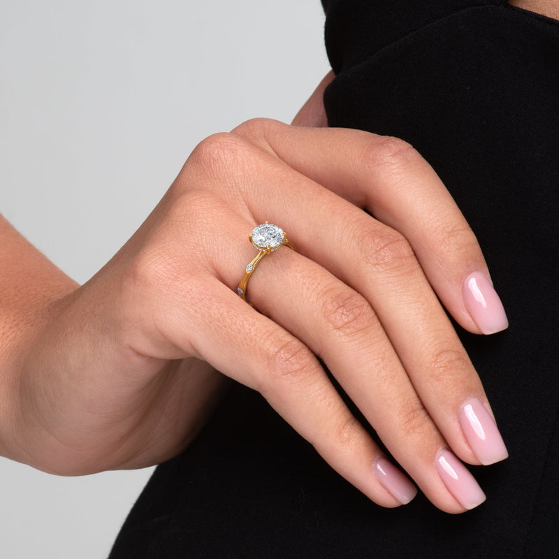 The Samantha Set With A 2 Carat Round Lab Diamond