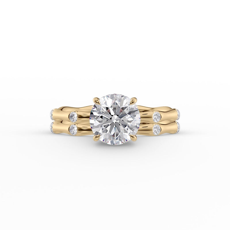 The Samantha Set With A 2 Carat Round Lab Diamond