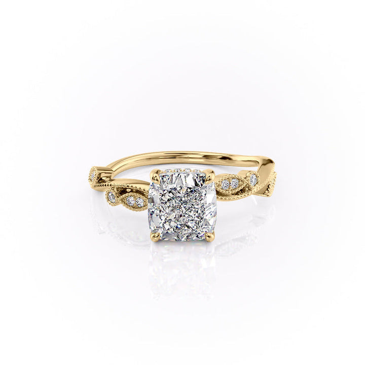 The Robin Set With A 2 Carat Cushion Lab Diamond