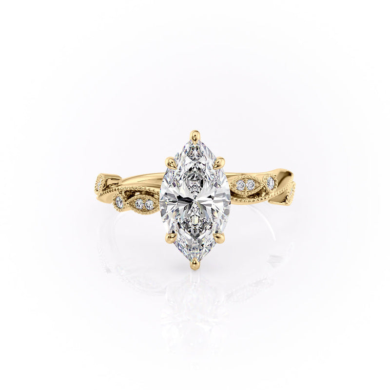 The Robin Set With A 2 Carat Marquise Lab Diamond