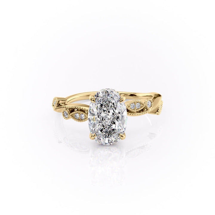 The Robin Set With A 2 Carat Oval Lab Diamond
