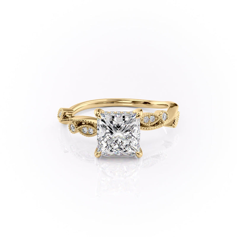 The Robin Set With A 2 Carat Princess Lab Diamond