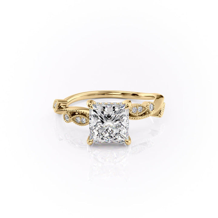 The Robin Set With A 2 Carat Princess Lab Diamond