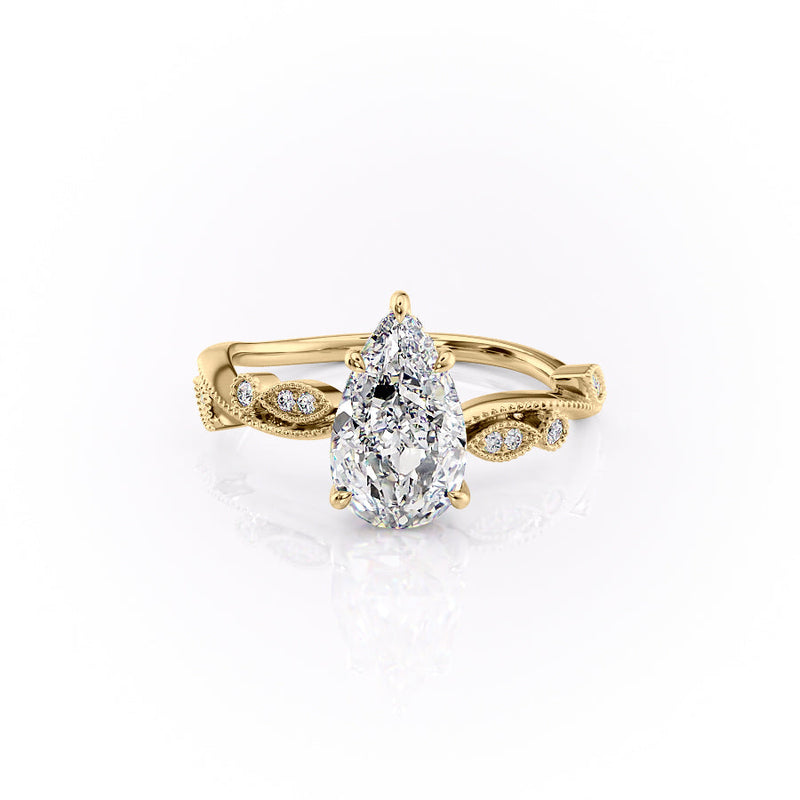 The Robin Set With A 2 Carat Pear Lab Diamond