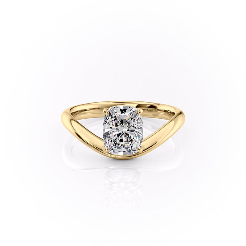 The Berta Set With A 2 Carat Elongated Cushion Lab Diamond