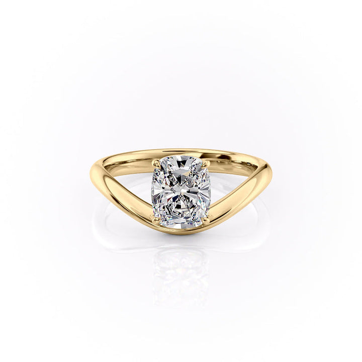 The Berta Set With A 2 Carat Elongated Cushion Lab Diamond