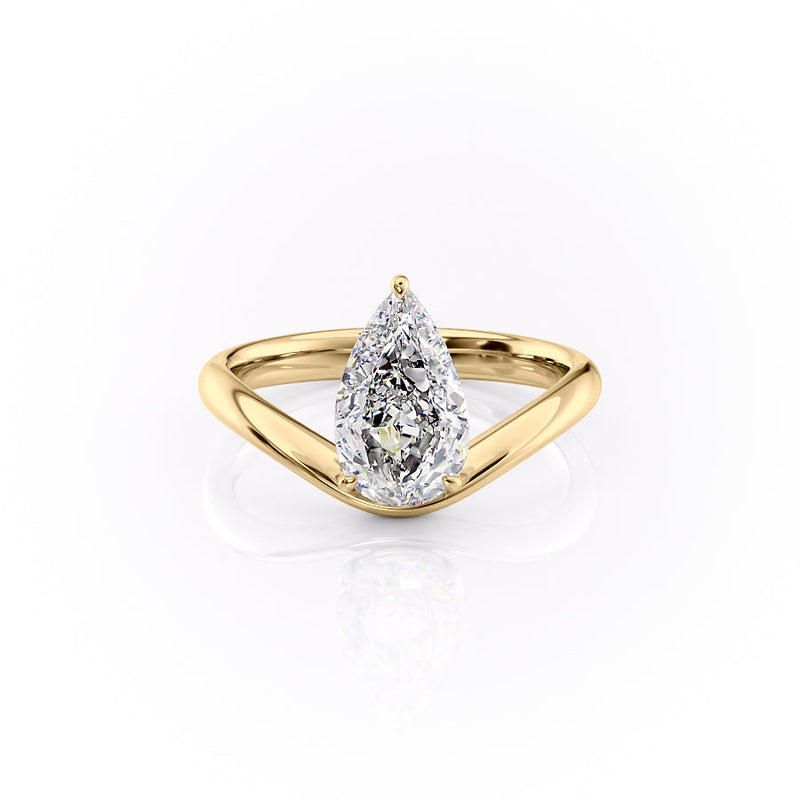 The Berta Set With A 2 Carat Pear Lab Diamond