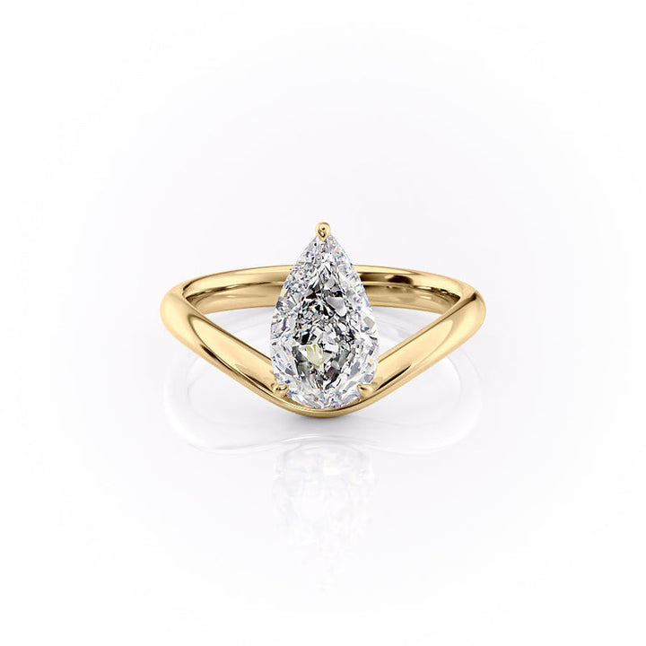 The Berta Set With A 2 Carat Pear Lab Diamond