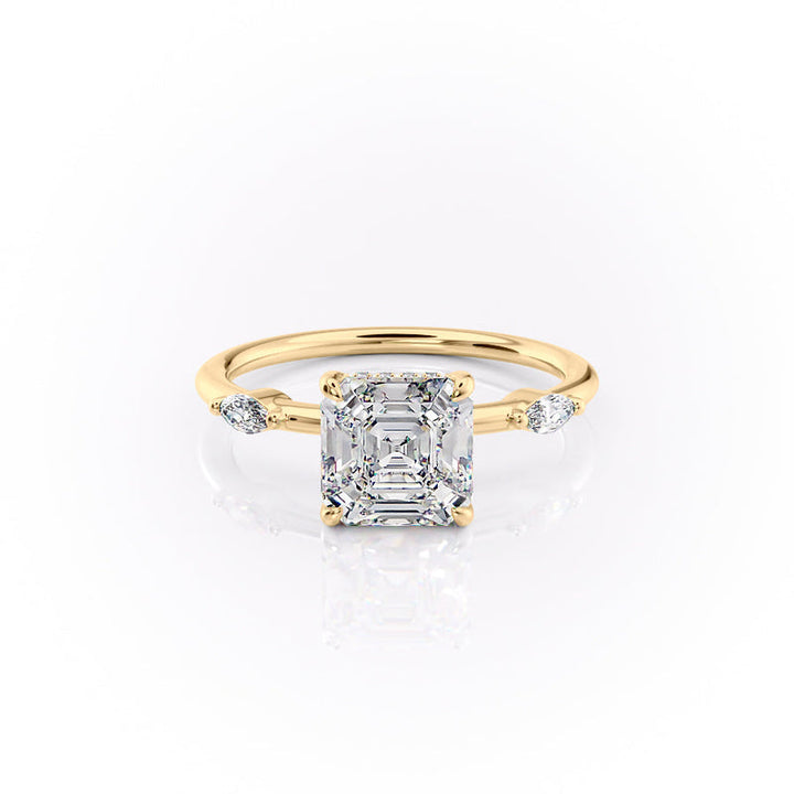 The Nicole Set With A 2 Carat Asscher Lab Diamond