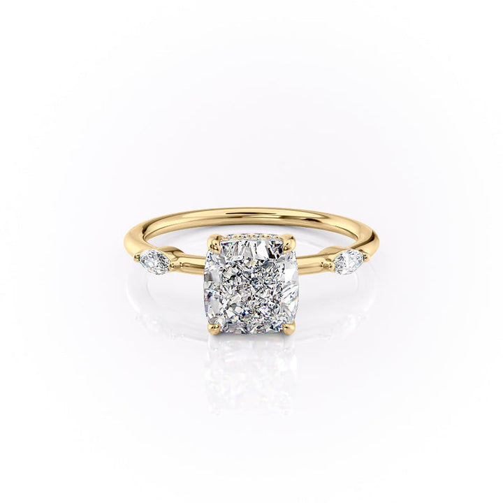 The Nicole Set With A 2 Carat Cushion Lab Diamond