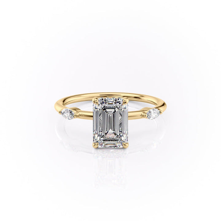 The Nicole Set With A 2 Carat Emerald Lab Diamond