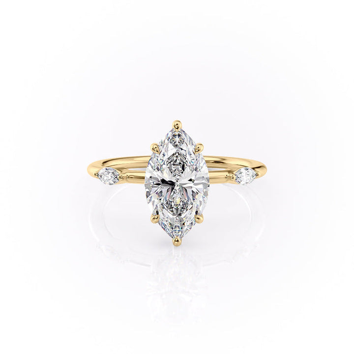 The Nicole Set With A 2 Carat Marquise Lab Diamond