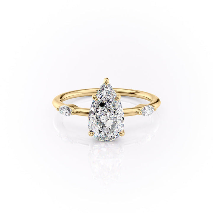 The Nicole Set With A 2 Carat Pear Lab Diamond
