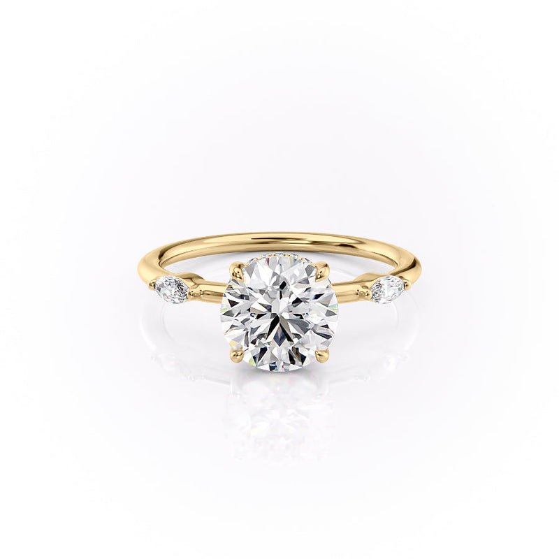 The Nicole Set With A 2 Carat Round Lab Diamond
