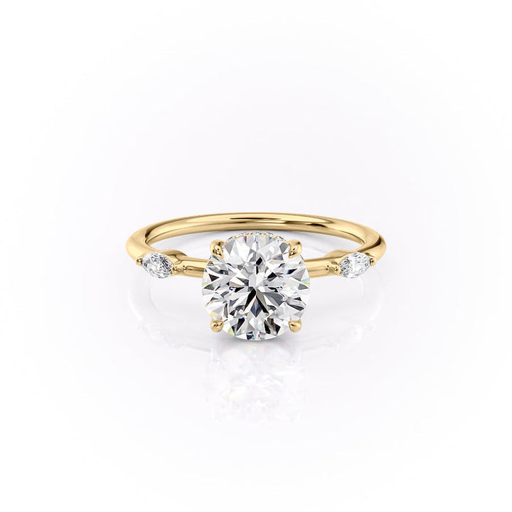 The Nicole Set With A 2 Carat Round Lab Diamond
