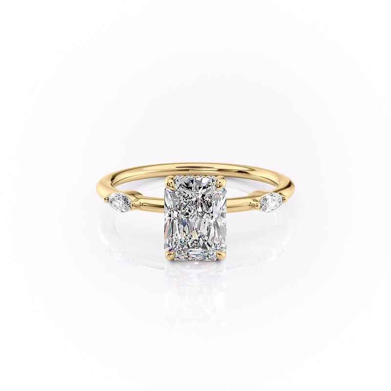 The Nicole Set With A 2 Carat Radiant Lab Diamond