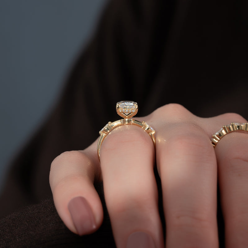 The Nicole Set With A 2 Carat Radiant Lab Diamond