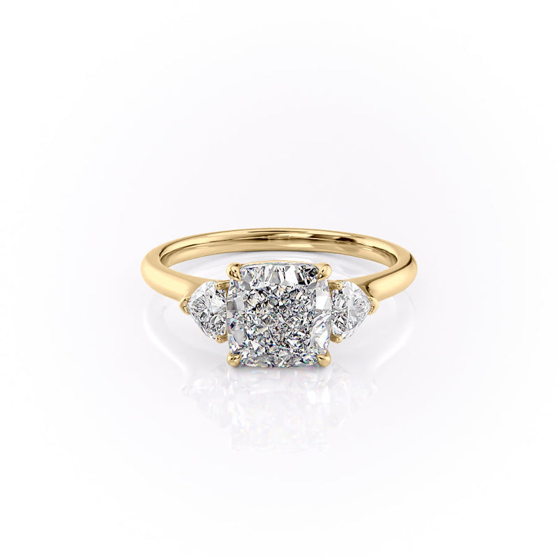 The Hearts Liv Set With A 2 Carat Cushion Lab Diamond
