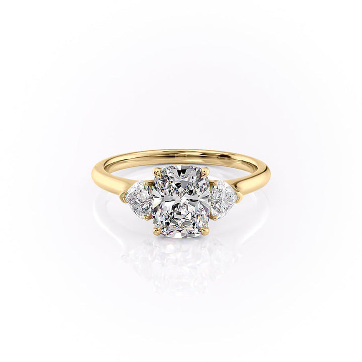 The Hearts Liv Set With A 2 Carat Elongated Cushion Lab Diamond