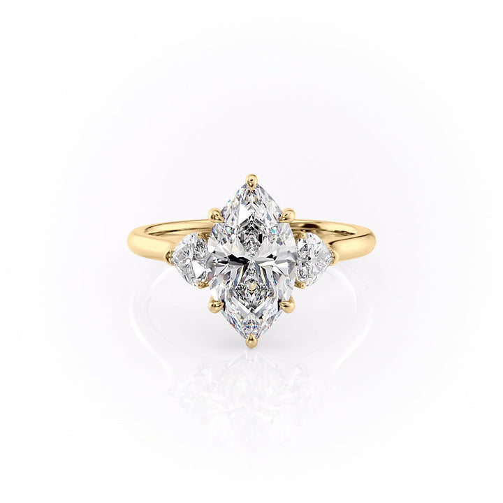 The Hearts Liv Set With A 2 Carat Marquise Lab Diamond